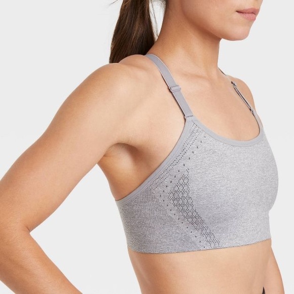 All in Motion™ Women's High Support Seamless Bonded Bra - Light Heather Grey - Picture 1 of 7